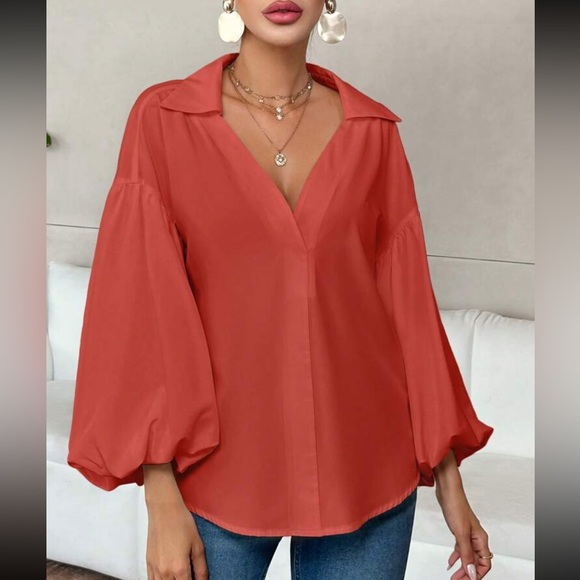 Luxe lantern sleeve blouse - Picture 5 of 15
